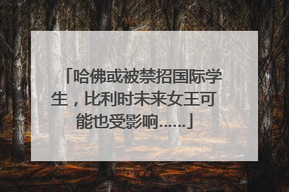 哈佛或被禁招国际学生，比利时未来女王可能也受影响……
