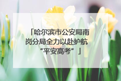 哈尔滨市公安局南岗分局全力以赴护航“平安高考”