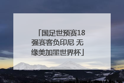 国足世预赛18强赛客负印尼 无缘美加墨世界杯