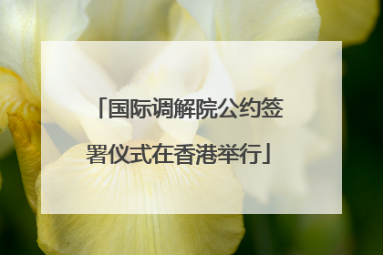 国际调解院公约签署仪式在香港举行