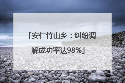 安仁竹山乡：纠纷调解成功率达98%