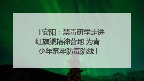 安阳：禁毒研学走进红旗渠精神营地 为青少年筑牢防毒防线