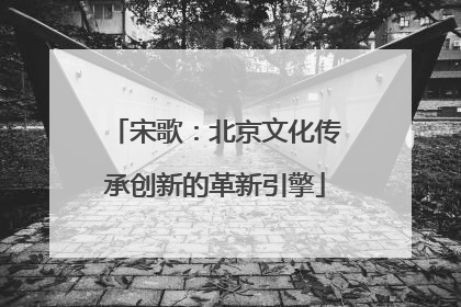 宋歌：北京文化传承创新的革新引擎