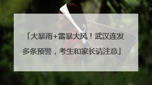 大暴雨+雷暴大风！武汉连发多条预警，考生和家长请注意