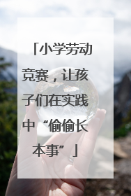 小学劳动竞赛，让孩子们在实践中“偷偷长本事”