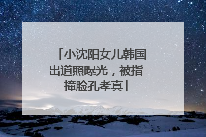 小沈阳女儿韩国出道照曝光，被指撞脸孔孝真