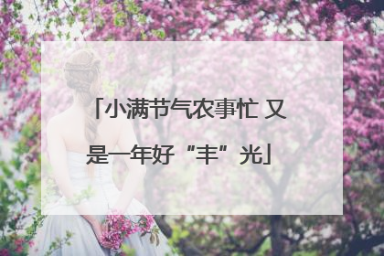 小满节气农事忙 又是一年好“丰”光