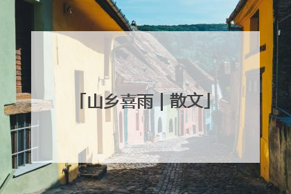 山乡喜雨｜散文