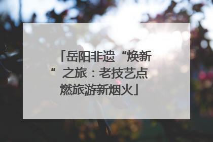 岳阳非遗“焕新”之旅：老技艺点燃旅游新烟火
