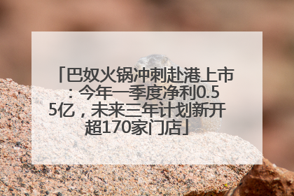 巴奴火锅冲刺赴港上市：今年一季度净利0.55亿，未来三年计划新开超170家门店