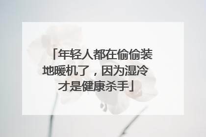 年轻人都在偷偷装地暖机了，因为湿冷才是健康杀手