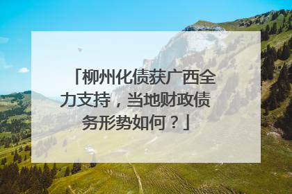 柳州化债获广西全力支持，当地财政债务形势如何？