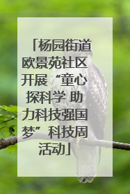 杨园街道欧景苑社区开展“童心探科学 助力科技强国梦”科技周活动