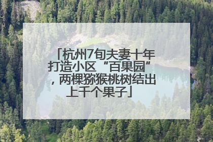杭州7旬夫妻十年打造小区“百果园”，两棵猕猴桃树结出上千个果子