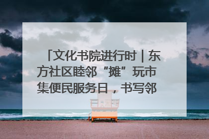 文化书院进行时｜东方社区睦邻“摊”玩市集便民服务日，书写邻里共生新篇章