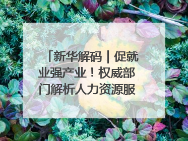 新华解码｜促就业强产业！权威部门解析人力资源服务业与制造业融合发展试点