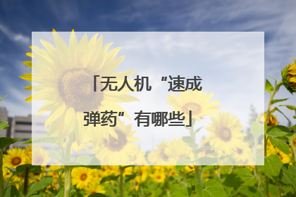 无人机“速成弹药”有哪些