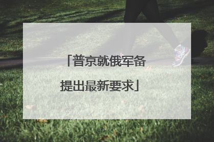 普京就俄军备提出最新要求