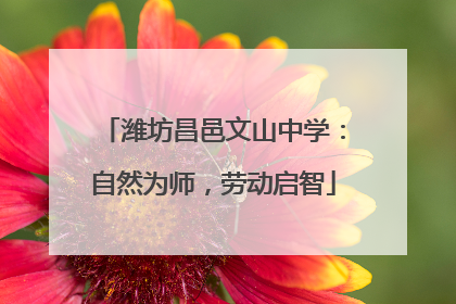 潍坊昌邑文山中学：自然为师，劳动启智