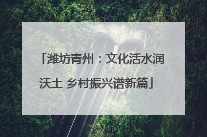 潍坊青州：文化活水润沃土 乡村振兴谱新篇
