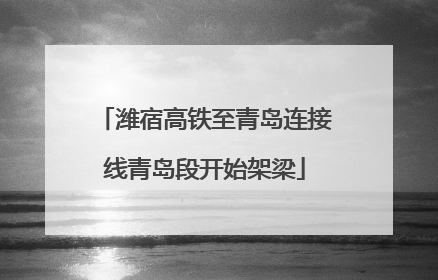 潍宿高铁至青岛连接线青岛段开始架梁