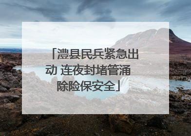 澧县民兵紧急出动 连夜封堵管涌除险保安全