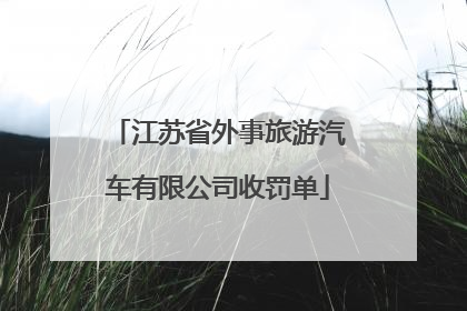 江苏省外事旅游汽车有限公司收罚单