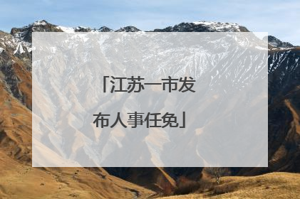 江苏一市发布人事任免