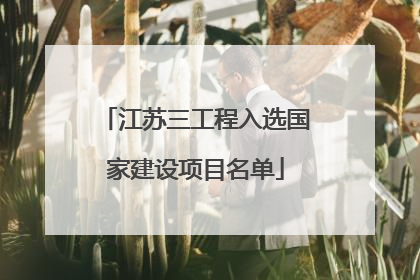 江苏三工程入选国家建设项目名单