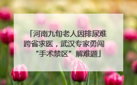 河南九旬老人因排尿难跨省求医，武汉专家勇闯“手术禁区”解难题