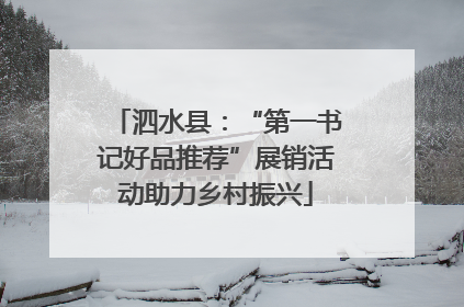 泗水县：“第一书记好品推荐”展销活动助力乡村振兴