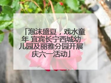 泡沫盛夏，戏水童年 宜宾长宁西城幼儿园及丽雅分园开展庆六一活动