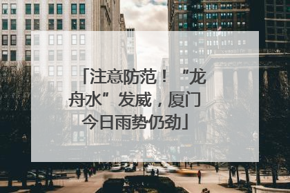 注意防范！“龙舟水”发威，厦门今日雨势仍劲