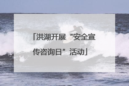 洪湖开展“安全宣传咨询日”活动