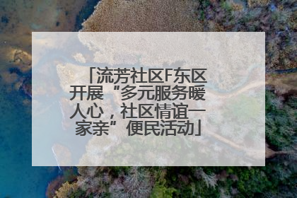 流芳社区F东区开展“多元服务暖人心，社区情谊一家亲”便民活动