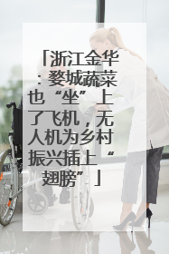 浙江金华：婺城蔬菜也“坐”上了飞机，无人机为乡村振兴插上“翅膀”