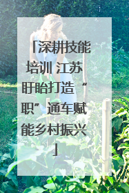 深耕技能培训 江苏盱眙打造“职”通车赋能乡村振兴