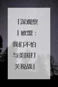 深观察丨欧盟：我们不怕与美国打关税战