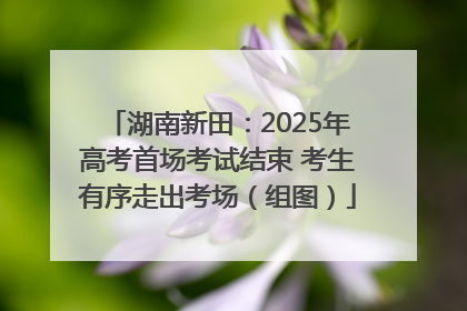 湖南新田：2025年高考首场考试结束 考生有序走出考场（组图）