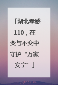 湖北孝感110，在变与不变中守护“万家安宁”