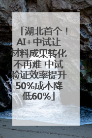 湖北首个！AI+中试让材料成果转化不再难 中试验证效率提升50%成本降低60%
