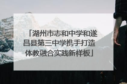 湖州市志和中学和遂昌县第三中学携手打造体教融合实践新样板