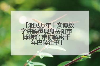 湘见万年丨文博数字讲解员现身岳阳市博物馆 带你解密千年巴陵往事