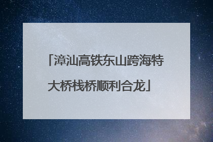 漳汕高铁东山跨海特大桥栈桥顺利合龙