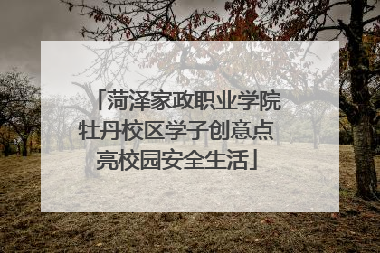 菏泽家政职业学院牡丹校区学子创意点亮校园安全生活