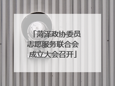 菏泽政协委员志愿服务联合会成立大会召开