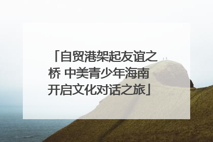 自贸港架起友谊之桥 中美青少年海南开启文化对话之旅
