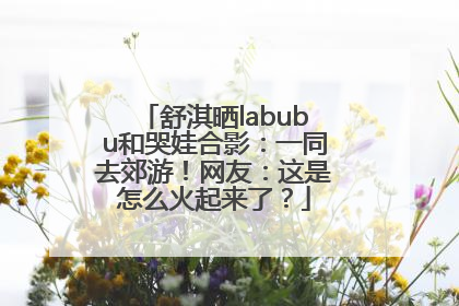舒淇晒labubu和哭娃合影：一同去郊游！网友：这是怎么火起来了？