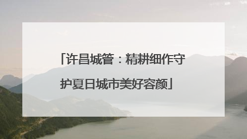 许昌城管：精耕细作守护夏日城市美好容颜