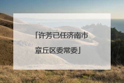 许芳已任济南市章丘区委常委